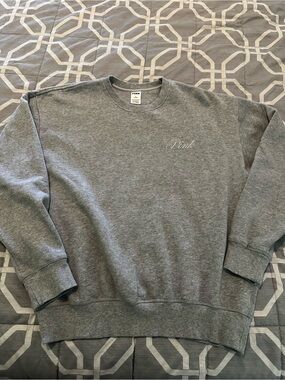 PINK Victoria's Secret Glittery Crewneck Sweatshirt - Grey